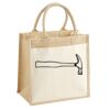 Cotton Pocket Jute Midi Tote Thumbnail