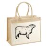 Cotton Pocket Jute Shopper Thumbnail